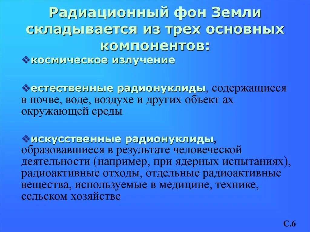 Компоненты радиационного фона. Основные компоненты радиационного фона. Понятие радиационного фона. Компоненты естественного радиационного фона. Естественный радиационный фон человека