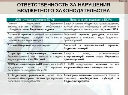 Сроки бюджетной ответственности