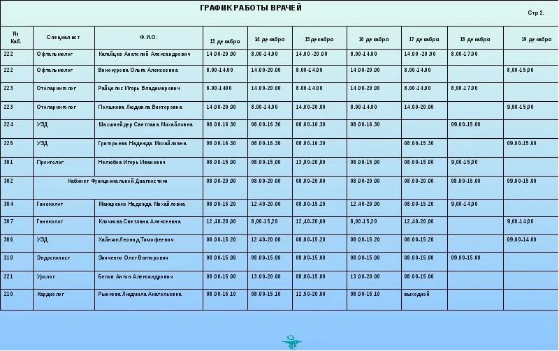 Расписание врачей 4 поликлиника филиал. Расписание работы врачей. График работы врачей поликлиники. Режим работы терапевта. График работы врача терапевта.