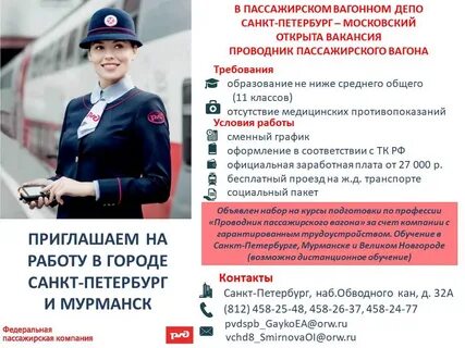 Со скольки лет можно работать проводником