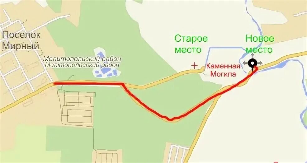 Мирное на карте украины