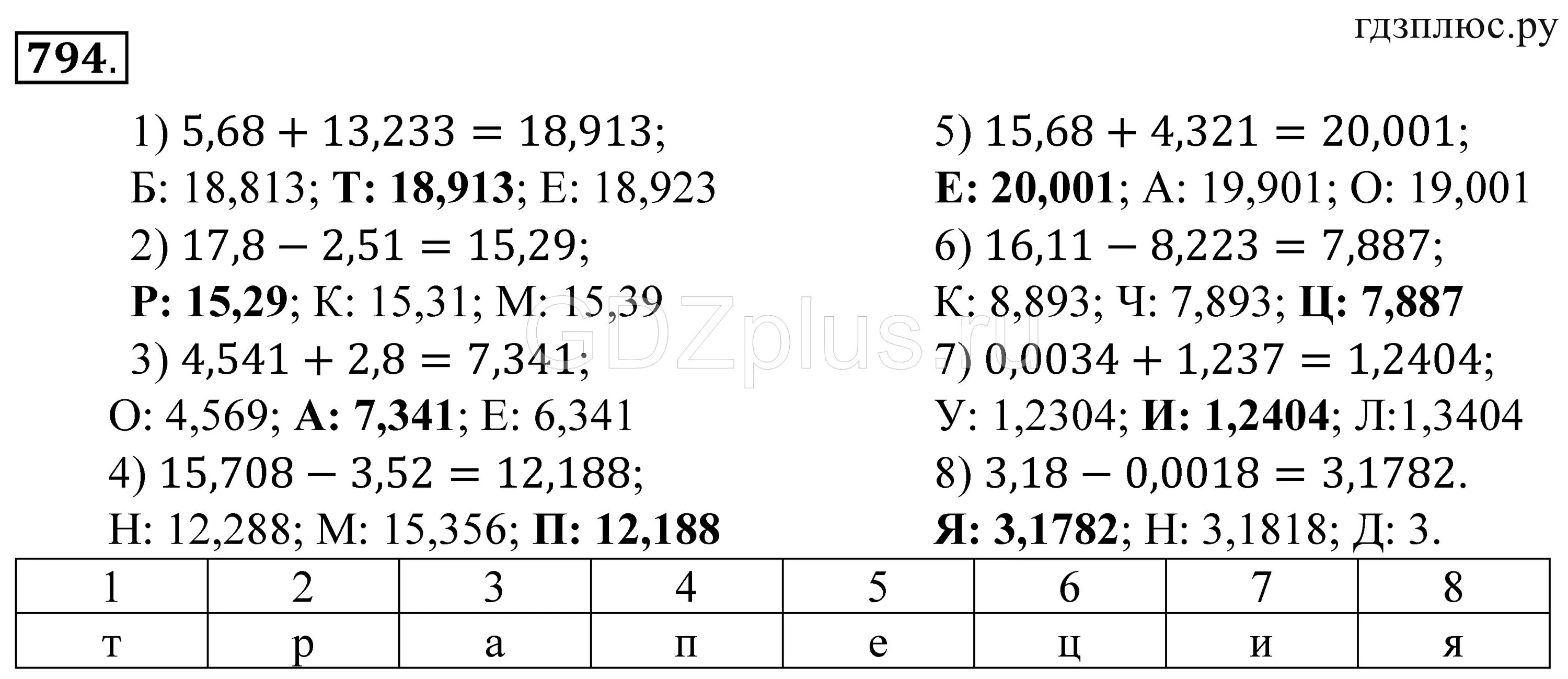 Номер 794 по математике 6 класс. Математика никольский номер 794