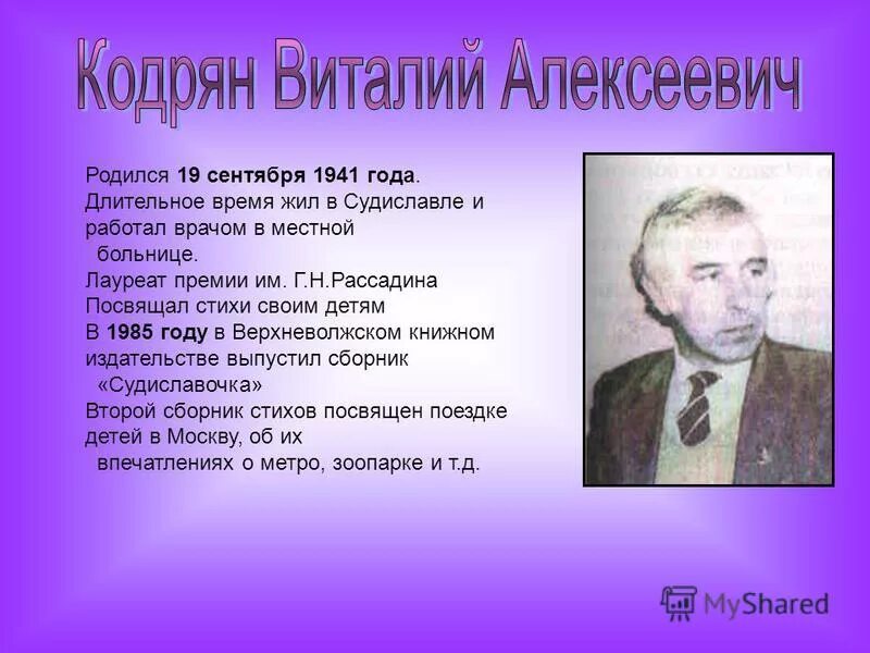 Известные люди жившие в нижегородской области. Писатели Судиславля.