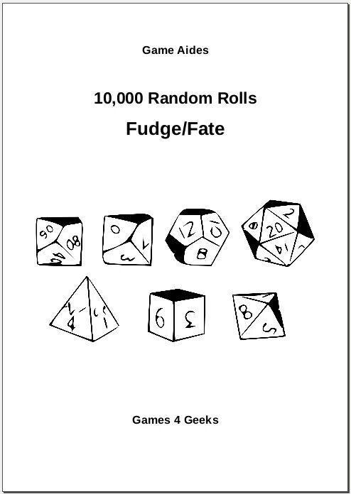 Random roll. Fate(fudge)-кубы. random0. random 10000.