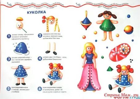 Лепка из пластилина куклы