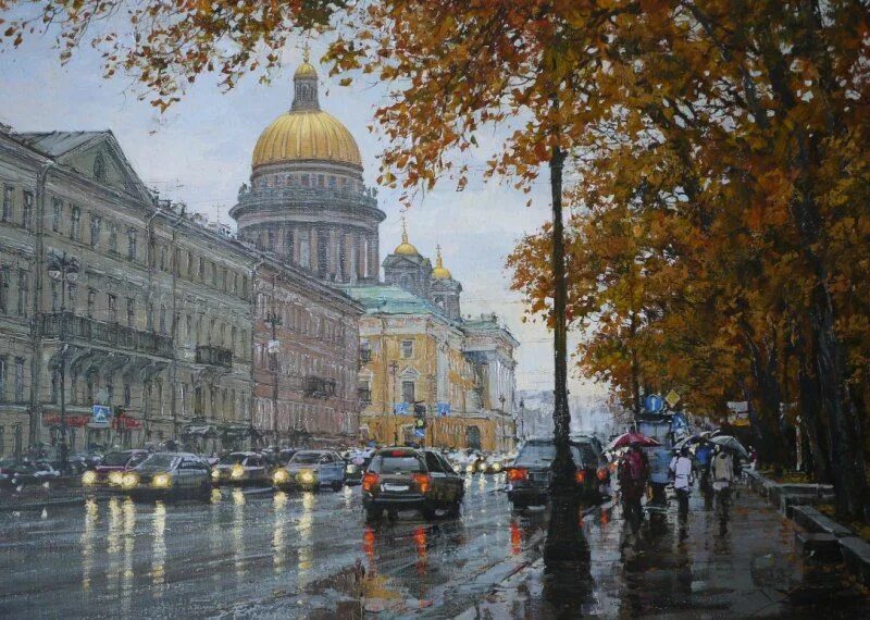 The Spit of Vasilievsky Island, Saint Petersburg "Artemis" Картины, Живопись, Ос