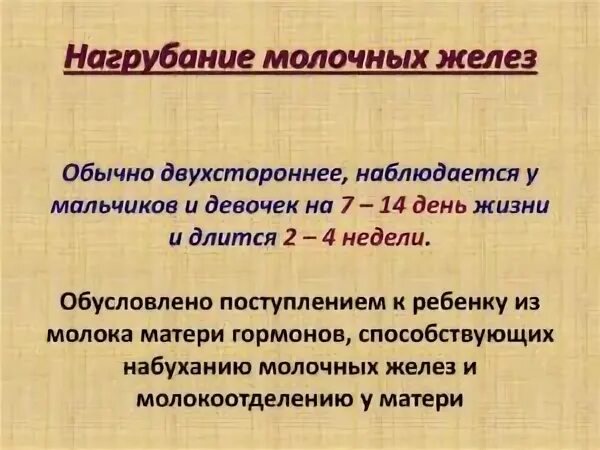 Нагрубание молочных желез у девочек