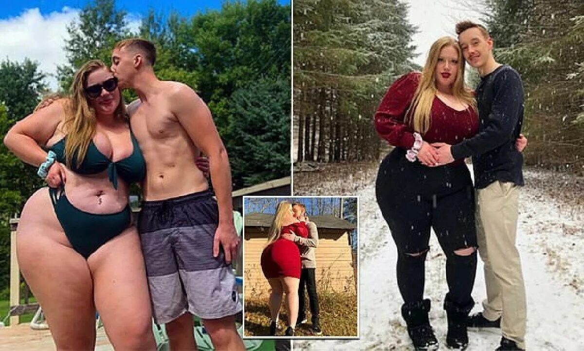 Мужчина и худая девушка