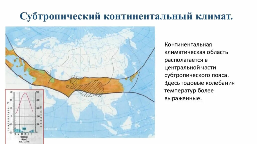 Большая часть евразии расположена в субтропическом поясе