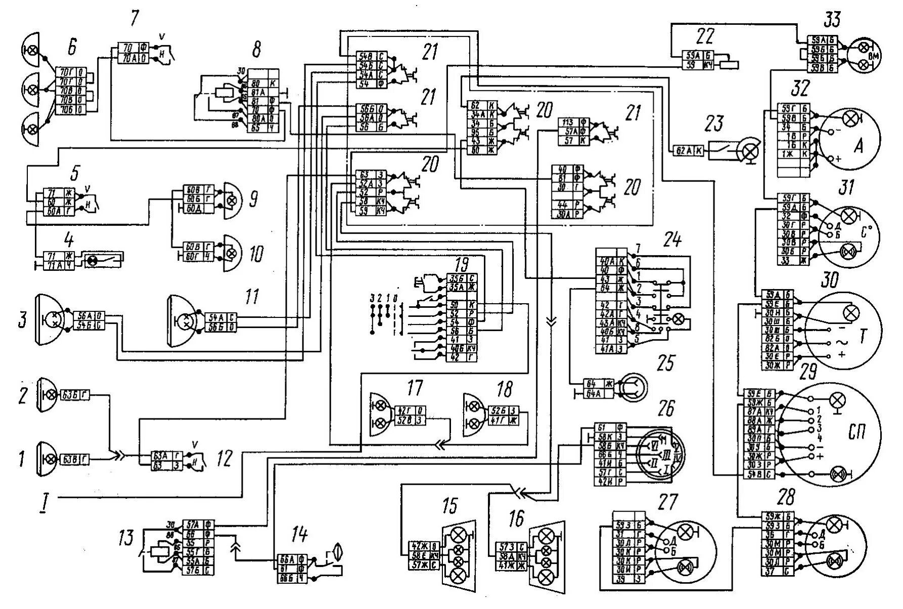 Электро камаз. Схема электрооборудования КАМАЗ 5320. Схема электрооборудования КАМАЗ 5350 евро. Схема электропроводки КАМАЗ 55111. Электросхема КАМАЗ 4310.