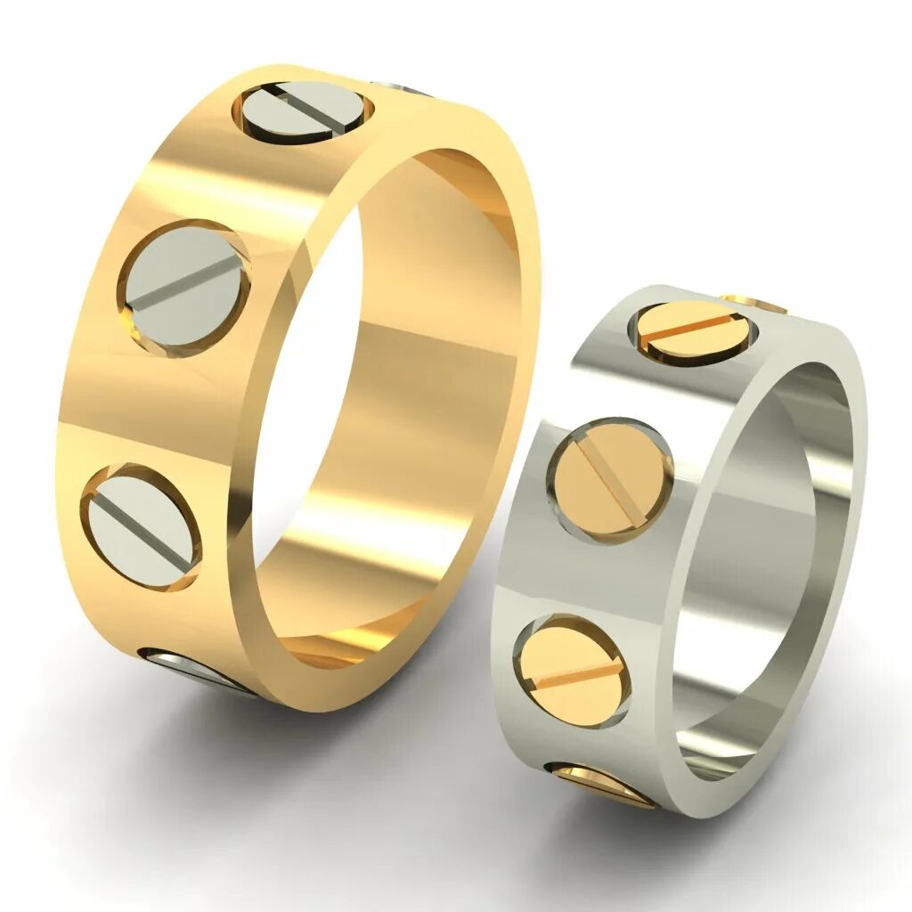 Современные обручальные кольца из инновационного сплава