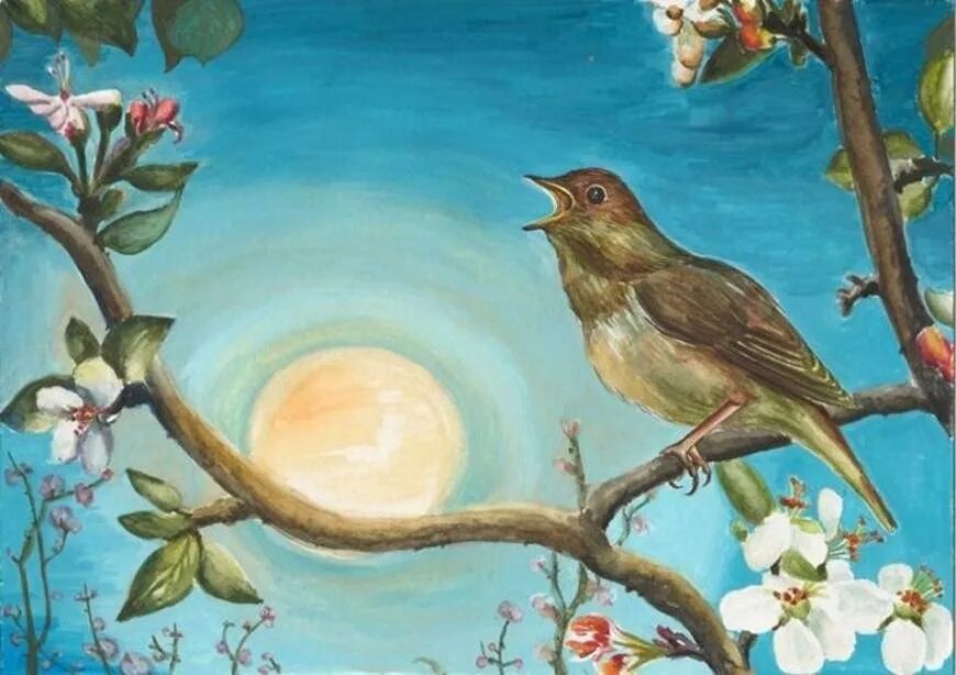 В каких произведениях есть птицы. Весенние птицы. Соловей весной. Жаворонок в живописи. Весенние птицы живопись.