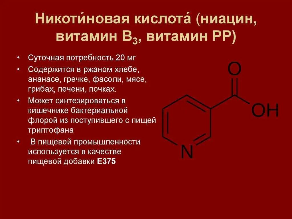 Ниацин какой витамин. Витамин в3 никотиновая кислота дефицит. Витамин в5 никотиновая кислота. B3 (ниацин, никотиновая кислота) PP. Витамин в3 никотиновая кислота формула.