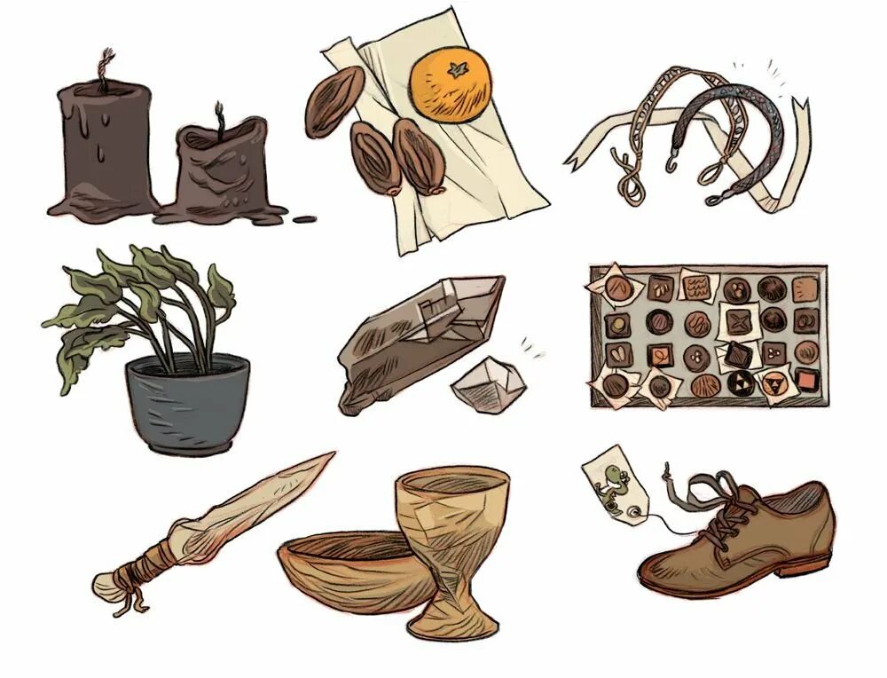 Вещи предметы референсы. Фэнтези пропсы. Референс оружия ближнего боя. Предметы иллюстрация. Туториал по рисованию предметов.