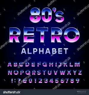 80's retro alphabet font. 