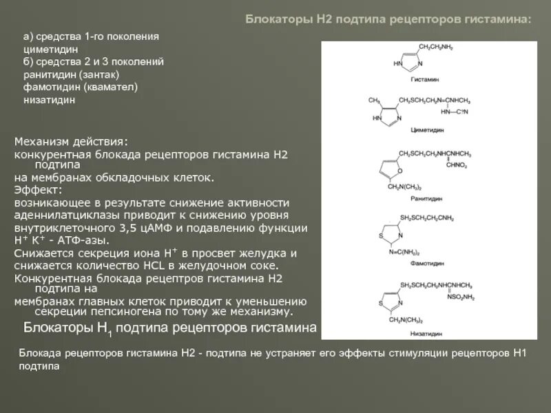 Гистамин действие. Блокаторы h2-рецепторов гистамина препараты. Антагонисты гистаминовых н2-рецепторов. Блокаторы н2 гистаминовых рецепторов. Блокада н2 гистаминовых рецепторов механизм.