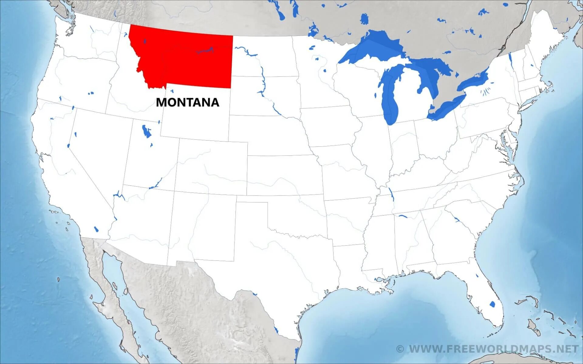 Калифорния Флорида Монтана Нью Йорк Техас. Штат Монтана на карте США на русском языке. Мондана штат США на карт. Штат монтана на карте