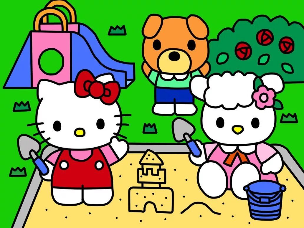 Включи игру hello kitty