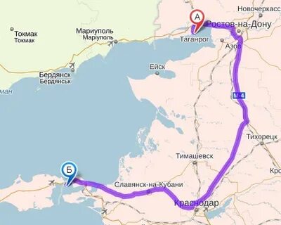 Сколько времени ехать до таганрога