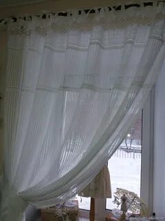 Короткий тюль лен