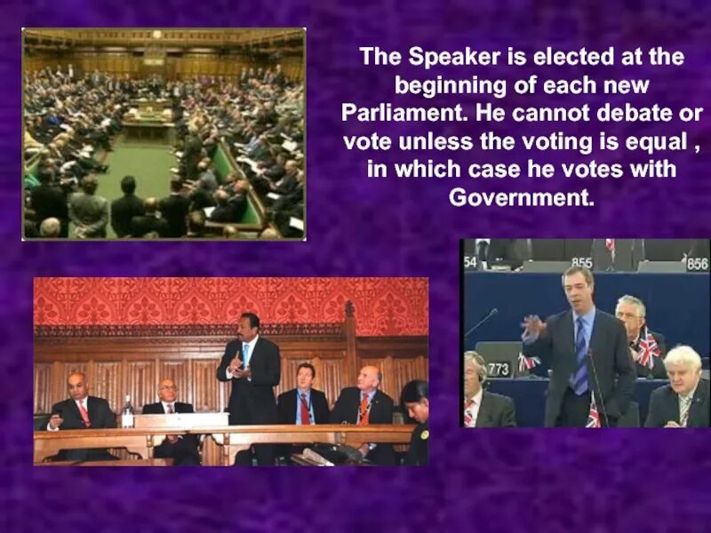 The speaker is at the