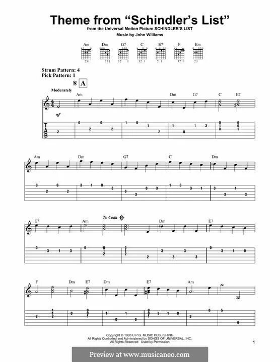 Schindlers list theme