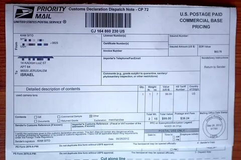 Cleared customs import