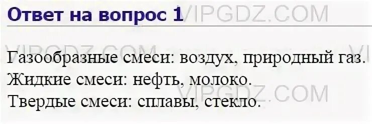 Примеры газообразных смесей