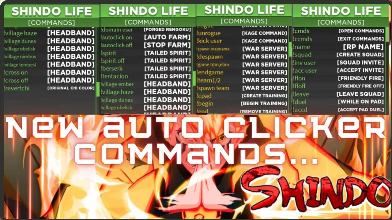 Команды Шиндо. Шиндо лайф. Shindo Life Commands. Команда в Шиндо лайф на автокликер.
