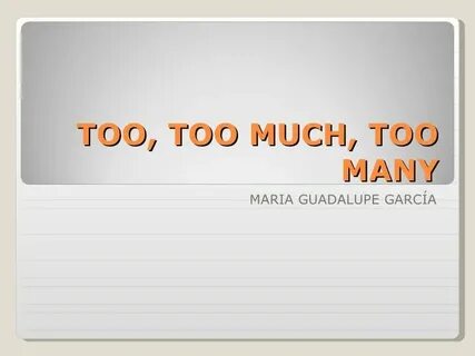 But not too much