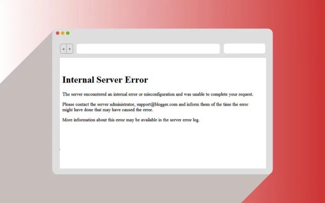 Internal server error code