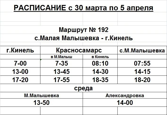 Расписание автобуса м7. Расписание автобуса м Малышевка Кинель. Расписание автобусов Кинель малая Малышевка. Расписание автобуса Кинель Малышевка. Расписание автобуса 192 Кинель малая Малышевка.