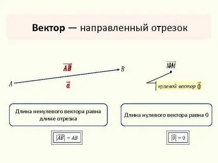 Как называется длина отрезка вектора