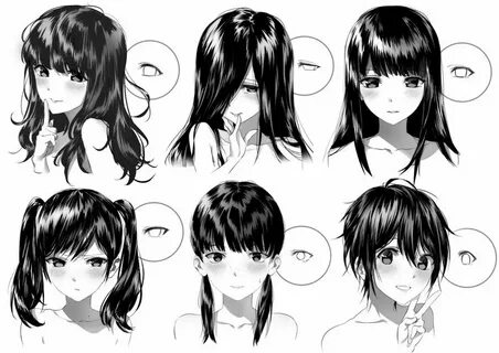 Como Desenhar Mangá: Gabaritos de Cabelos  Ponytail drawing, How to draw  anime hair, Drawings