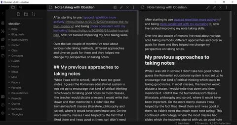 Obsidian как сделать ссылку