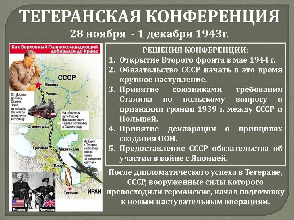 Какие решения были приняты на тегеранской конференции. Второй фронт в европе тегеранская конференции. тегеранская конференция 1943 кратко итоги. к решениям тегеранской конференции (28 ноября – 1 декабря 1943 г.). тегеранская конференция 1943 таблица.