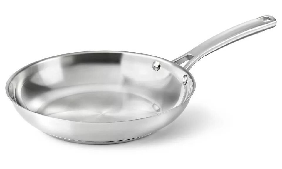 Сковорода. Стил пан. Сковорода de buyer 28 см нержавеющая. Fry pan stainless steel two gold handles. Stainless steel pan.