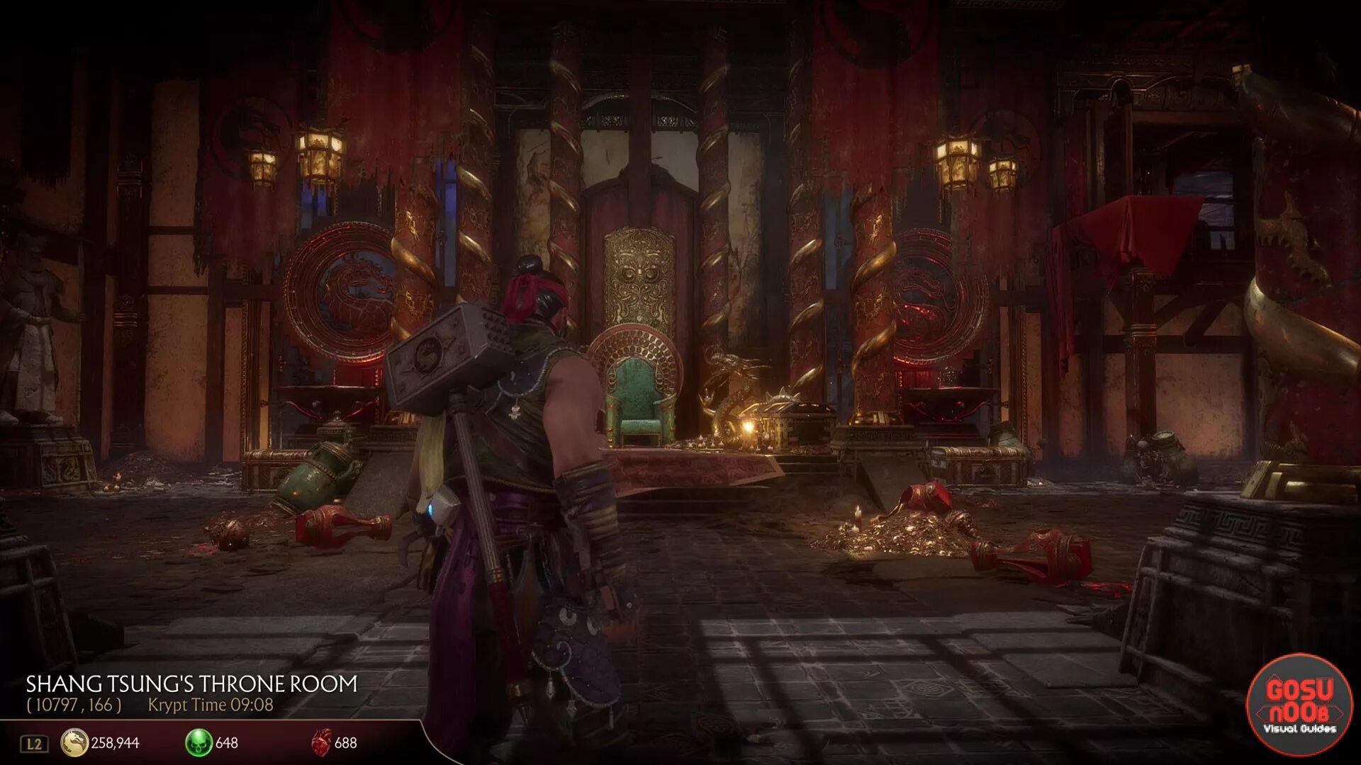 Mk11 крипта. Mortal kombat 11 крипта тронный зал. остров шан цунга мк11. тронный зал шанг цунга в крипте мк 11. трон шан цунга.