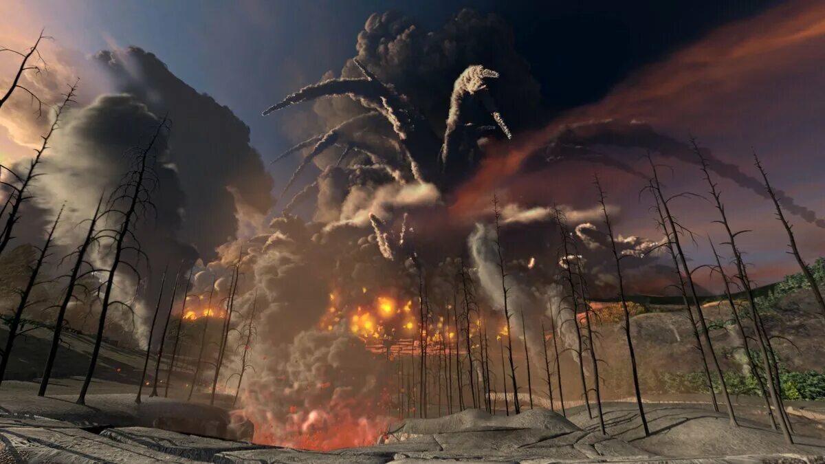 Конец света сама. Вулкан Йеллоустоун извержение. Взрыв супервулкана Йеллоустоун. Извержение Йеллоустоун 2012. Йеллоустоун извержение взрыв.