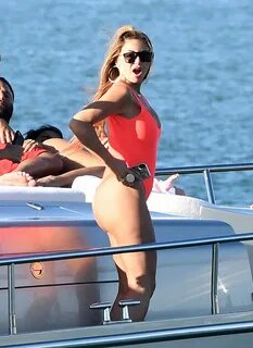 LARSA PIPPEN in Swimsuit at a Boat in Miami 02/28/2019.