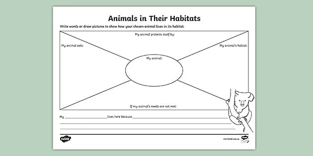 Animal Habitats. Animal Habitats Worksheets. Habitats Worksheet Paint. Habitat Worksheet Wordwall.