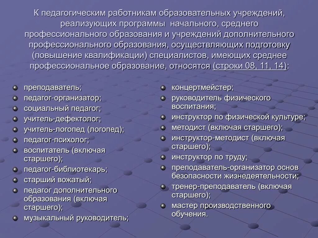 Должностей работников образовательных учреждений. К педагогическим работникам относятся. Кто относится к педагогическим работникам. Кто относится к педагогам. Кто относится к категории педагогических работников.