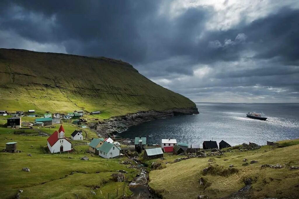 People live on islands. Фарерские острова озеро Сорвагсватн. Остров Воар на Фарерских островах. Исландия Фарерские острова. Фарерские острова Хеллур.