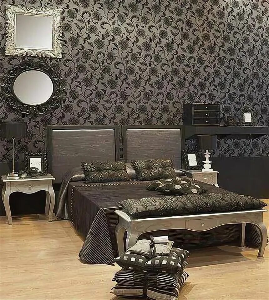 Pin by Haidee Glover on Bedroom Inspiration Shimmer wallpaper, Black and silver 