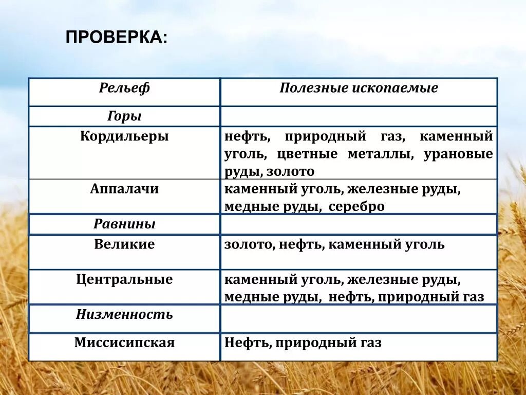 Таблица полезных ископаемых Северной Америки. Полезные ископаемые Северной Америки таблица. Формы рельефа Северной Америки таблица. Таблица по рельефу Северной Америки. Формы рельефа и полезные ископаемые северной америки