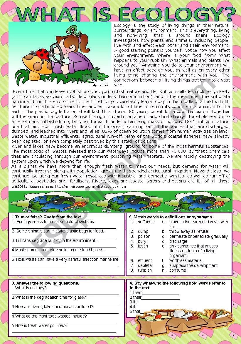 Ecological problems задания. Worksheets экология. Упражнения на экологическую тему по английскому. Экология упражнения по английскому. Reading about ecology