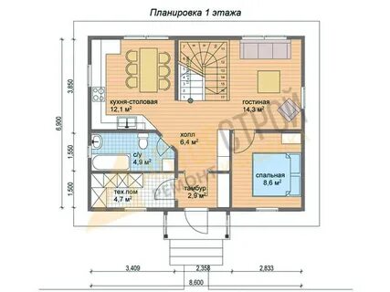 Проект дома 90 кв