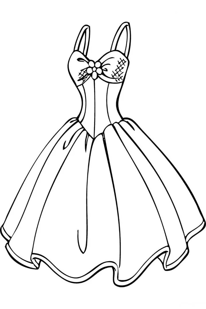 Раскраска девочка в платье. Раскраска платье. Раскраски платья модные. Раскраска платье. Платье раскраска для детей.