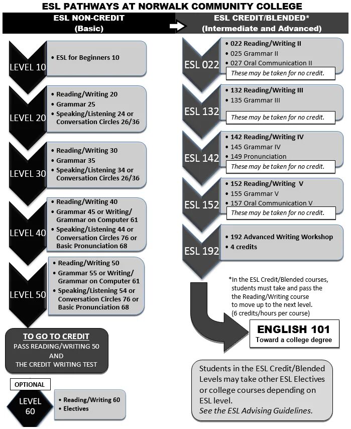 ESL Levels. ESOL course. Vocabulary Size and Levels. ESL course book. Vocabulary level