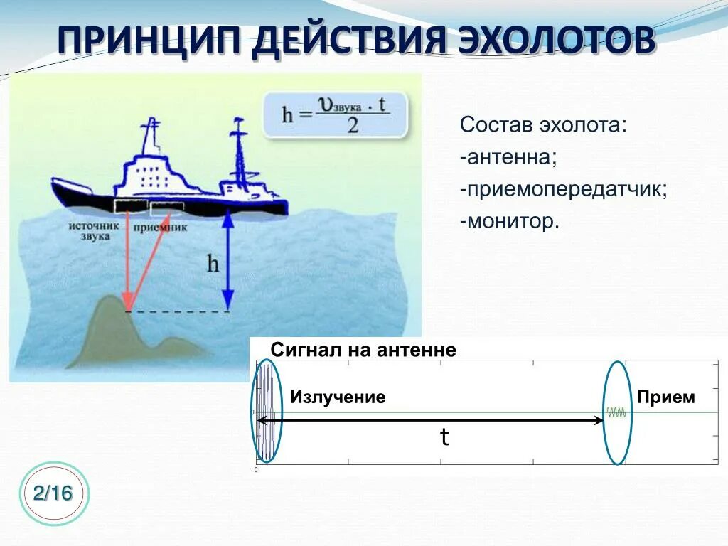 Прибор используемый для измерения глубин океана
